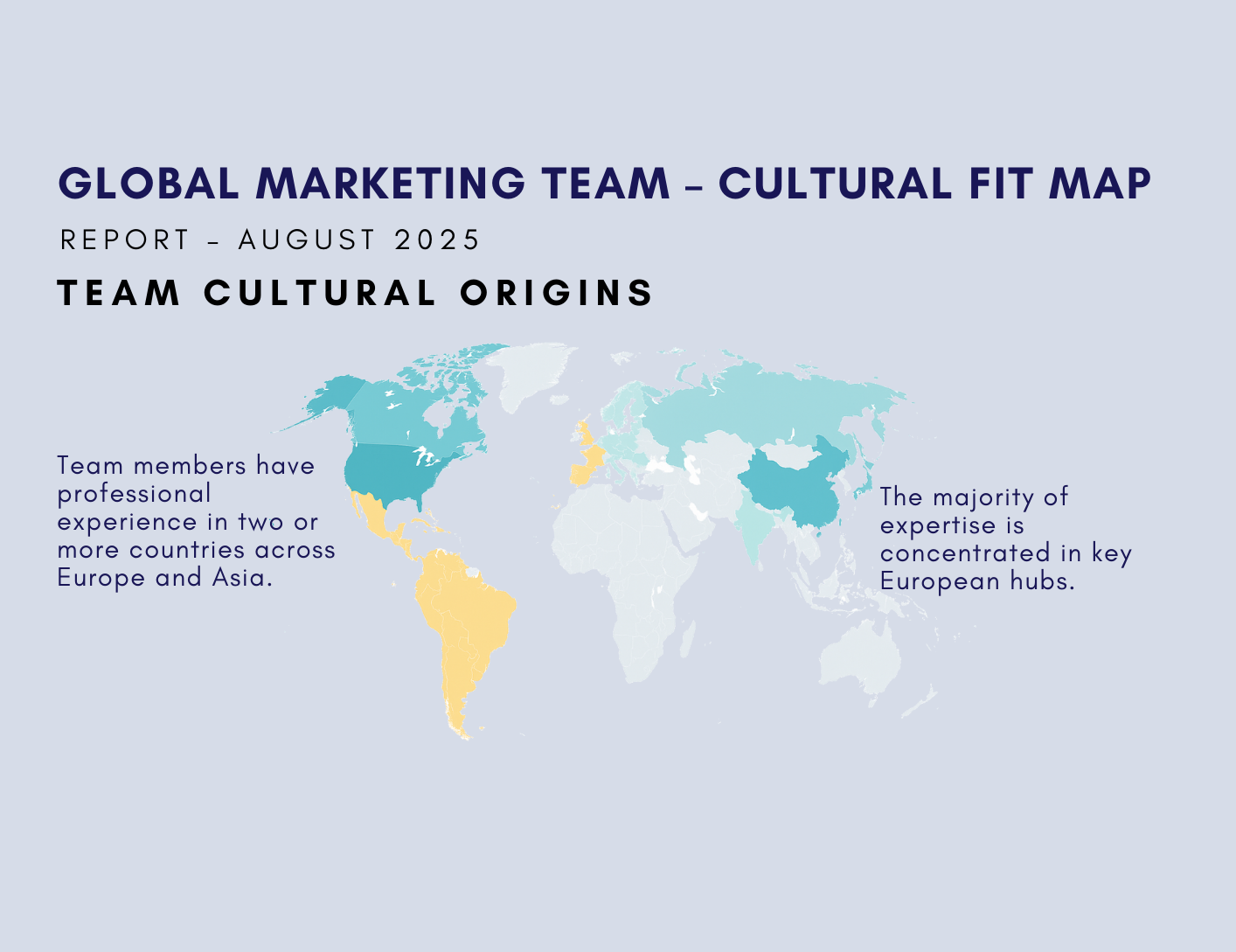 Global marketing team – cultural fit map